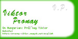 viktor pronay business card